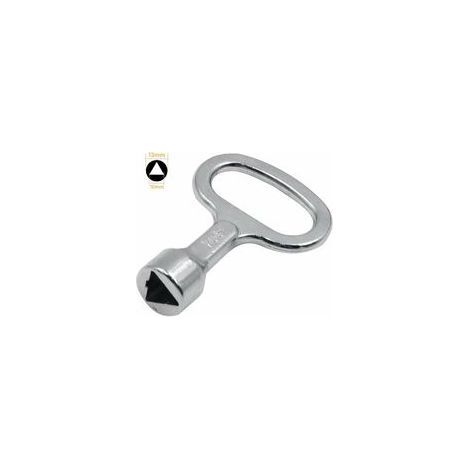 Llave triangular de metal, llave para caja del contador, llave de triángulo con casquillo plateado, llave para armarios de distribución triangular de 10 mm (1/2)
