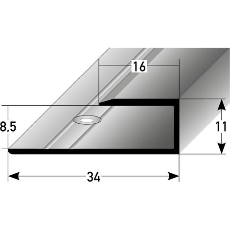 PROVISTON Einfassprofile 8.5 x 11 x 34 x 900 mm Abschlussprofil Anpassungsprofil Ausgleichsprofil Aluminium eloxiert Spezialemailliert Schwarz Gebohrt (1/3)