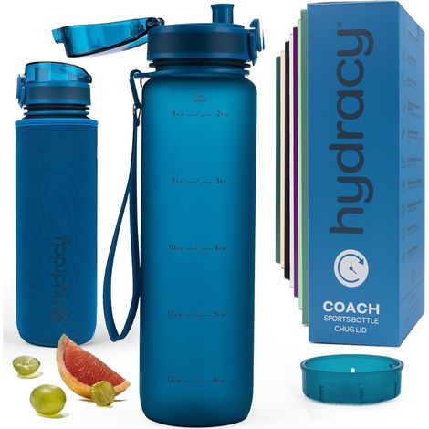 Trinkflasche Fruchteinsatz BPAfrei 1L - Schnelltrink Mitternachtsblau (1/5)