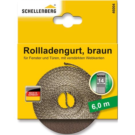 Sangle de volet roulant Marron 14 mm 6 m (1/3)