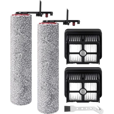 Rouleau de brosse de rechange et Filtre HEPA pour DREAME H15 Pro Heat Aspirateur Laveur, 2 rouleaux de brosse + 2 filtres HEPA + 1 brosse de nettoyage (1/4)
