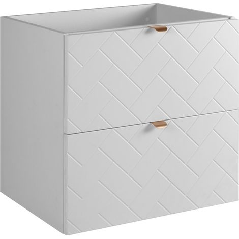 Rodan Waschbeckenunterschrank 60 cm, Weiß Matt, 46 x 60 x 60,7 cm, ohne Waschtischplatte, feuchtraumgeeignet, Badmöbel Unterschrank