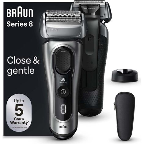 Afeitadora Mojado y seco de láminas BRAUN 8517s Serie 8 Plata (1/3)