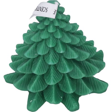 Duftkerzen in Weihnachtsbaumform, exquisite Tischdekoration, Weihnachtskerzen fürs Schlafzimmer, Grün (1/5)