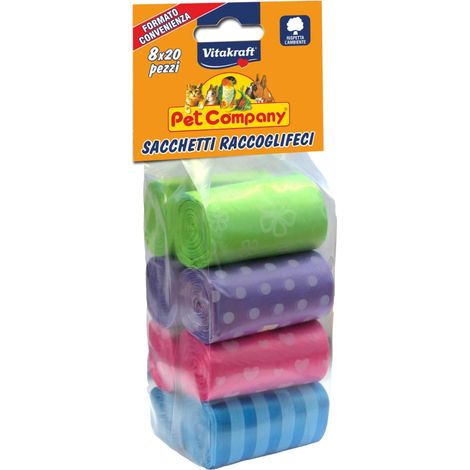 sacco raccoglifeci pacco 8 rotoli - vitakraft