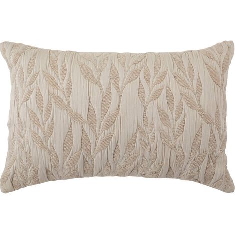 Cojín de lino y algodón jacquard Lehto 58x38cm - Atmosphera créateur d'intérieur