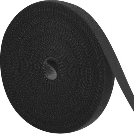 Irovami Bande agrippante noire 30.5m – Réutilisable, câbles – Idéal pour maison, bureau, data center (1/5)