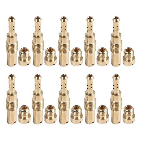 kigbf-10Pcs Carburetor Main Jet Kit & 10Pcs Slow/Pilot Jet for PWK (1/5)