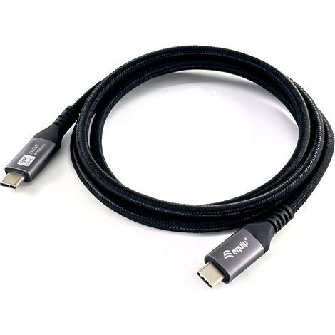 Equip Kabel USB-C4.0-C 40Gbps   PD240W St/St  0.50m schwarz (128380)