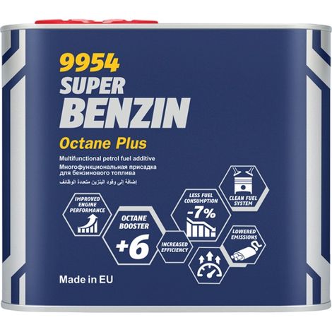 Mannol Super Benzin Octane Plus 450 ml - augmente l'indice d'octane, nettoie le système d'alimentation (9954) (24) - remplace MN9989 (1/2)