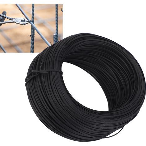 Fil de ligature en acier 0,45/100 m, fil de ligature en PVC, fil de ligature en fer électro-galvanisé, noir pour câbles de télécommunications et de fibres optiques. (1/5)
