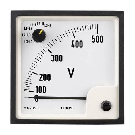 Voltmeter Lumel EP29 ferromagnetisch 500 V AC Einbau