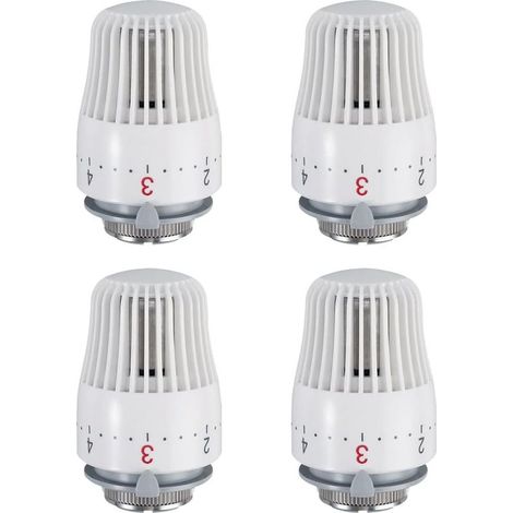 NALOOKAMIC  Lot de 4 Tête Thermostatique, Tête de Remplacement de Vanne de Radiateur, Robinet Thermostatique Radiateur (1/5)