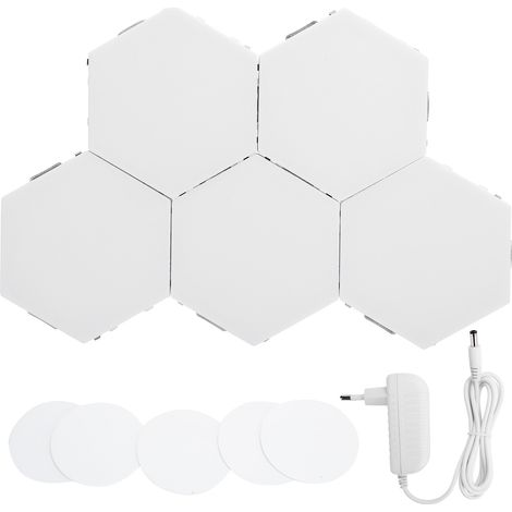 Lampe murale LED hexagonale tactile - Éclairage décoratif pour salon, coiffeur, hôtel - 110-240V prise EU (1/5)