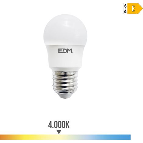 Bombilla LED EDM Esférica E27 8,5W 950lm 4000K Luz Día Ø4,5x8,6cm (1/2)