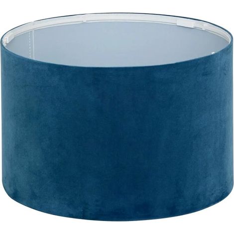 Abat-Jour en Velours "Beline" 30cm Bleu Canard (1/5)