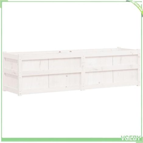 Jardinière - FAFEICY - 837505 - Bois de pin massif - 180x50x50 cm - Blanc (1/5)