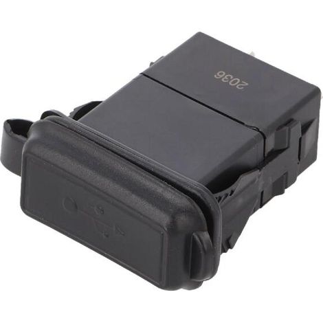 Alimentation automobile- USB A femelle x2- Tens.alim- 12-24VDC - Noir