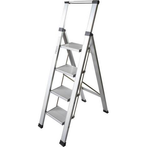 Escalera Domestica Tijera 0,95Mt 4 Peldaños Anch Alu Homelux (1/5)