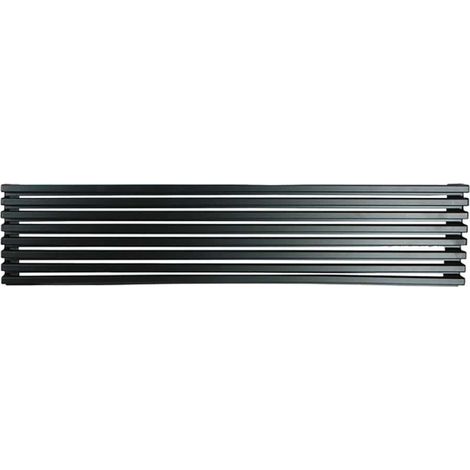 Grille de réfrigérateur-four 8 éléments 60x1,45x12 cm – Aluminium noir – Installation facile avec supports découpables – Optimise la ventilation