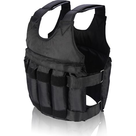 Verstellbare Gewichtsweste, Gewichtsweste, Boxtrainingsweste mit abnehmbaren Gewichten, Fitness-Workout-Weste, max. 20 kg/50 kg Gewicht (Sand und Stahlplatte nicht im Lieferumfang enthalten)
