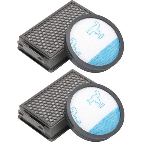 Lot de 4 filtres HEPA et mousse pour aspirateurs Rowenta, Moulinex, TefalÉlimine poussière et allergènesDimensions 14.2x8.6cm et 14cm ZR005901 (1/4)