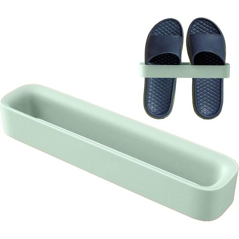 SHINING HOUSE Hängender Schuh-Organizer, multifunktionales, stanzfreies Aufbewahrungsregal, wandmontiertes Schuhregal – hängende Aufbewahrungsbox für Badezimmer, Hausschuhe (1/5)