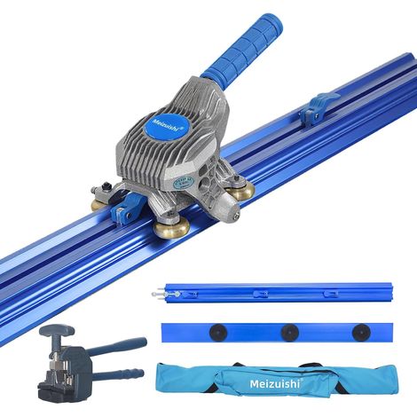 2m Coupe-Carreaux Grand Format, Rails Alu Anodisé, Tête Alliage Tungstène Roulettes Auxiliaires pour Coupe Précise à Une Main, Séparateur Fourni, Rails 2x1m Précis et Trousse de Rangement (1/5)