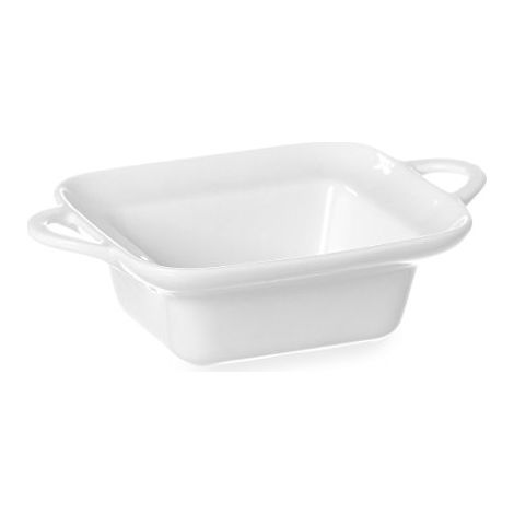 Teglia rettangolare con manici 100x140x45mm porcellana bianca - Hendi 784105 (1/2)