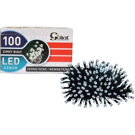 Weihnachtsbaumbeleuchtung für den Außenbereich, 100 LEDs, kaltweiß, 8 m, netzbetrieben, Kupferdraht (1/5)