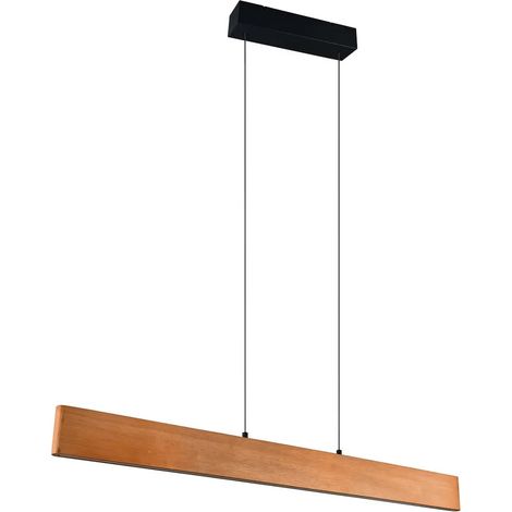 [NEUWERTIG] B-Ware Trio Lighting Pendelleuchte Hängeleuchte Led Edgewood Holz Cct Touch 115 Cm