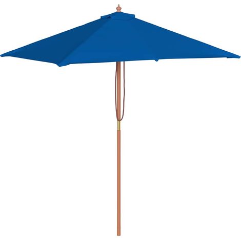 Maison Exclusive - Sonnenschirm mit Holzmast Blau 150x200 cm