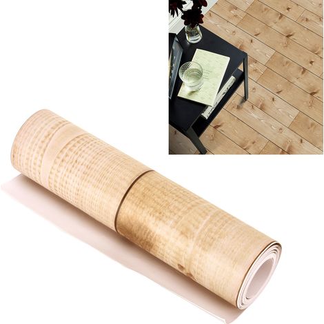 Adhesivos de pared de PVC con aspecto de madera, antideslizantes, impermeables, decorativos, para cocina, baño, escalera, armario, 300 x 20 cm, 1 rollo (1/5)