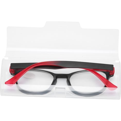 Lunettes de lecture élégantes pour hommes et femmes, portables et simples pour les seniors (+150 Noir/Rouge) (1/5)