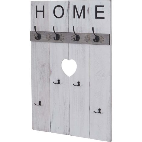[NON UTILIZZATO] Serie Vintage appendiabiti guardaroba HHG-913 Home 91x60cm, bianco (1/5)
