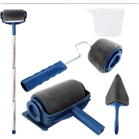 Rullo per pittura murale con serbatoio + asta telescopica – set da 6 pezzi per angoli, bordi, soffitti, uffici, case e scuole
