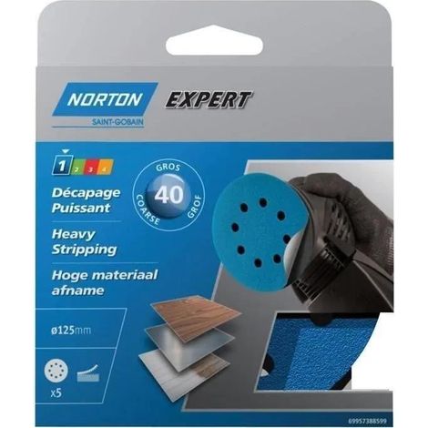 NORTON DISCHI ABRASIVI SELF GRIP 125MM GRANA 40 69957388599
