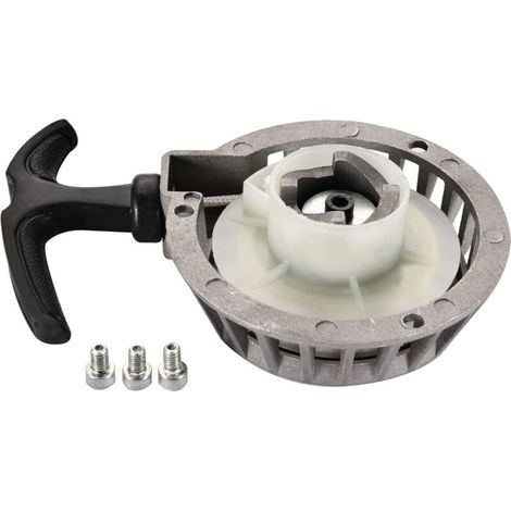 Démarreur à tirette avec fixation 3 boulons pour moto de poche 47 cc et 49 cc, mini moto, ATV et quad 4 roues, moteur 2 temps
