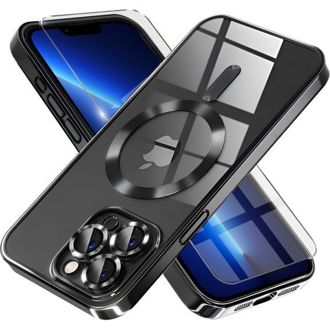 Custodia per iPhone 13 Pro, Electro MagSafe, nera + pellicola protettiva per lo schermo (1/5)