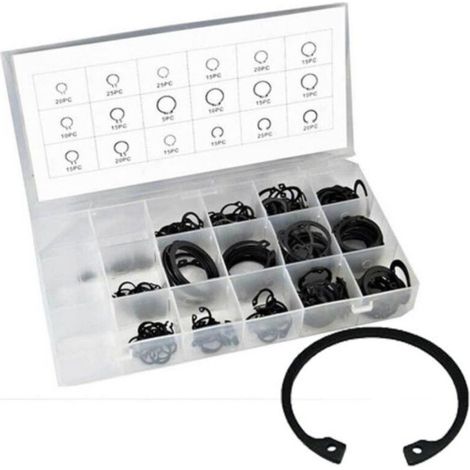 Seeger Circlips Set Box Of 300 Pcs Different Sizes Axial Beak Retainers (1/2)