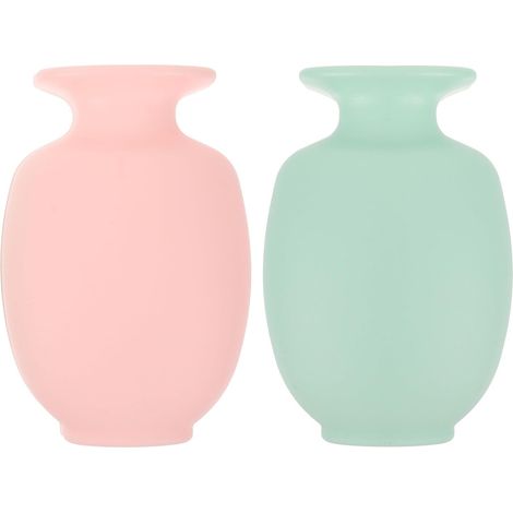 Vase mural idéal pour les mini fleurs et plantes. Lot de 2 pots décoratifs en silicone (1/5)