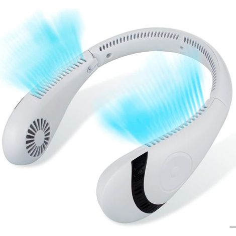 Ventilateur de cou portable - 3 vitesses - Sans fil - Rechargeable (1/5)