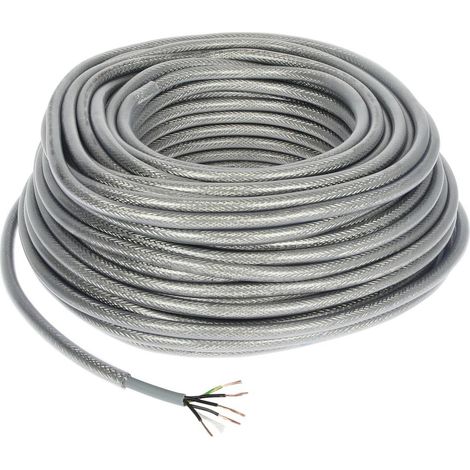 Câble de commande blindé en PVC 5 x 2,5 mm² avec conducteur de protection