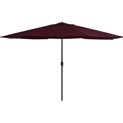 Parasol d'extérieur - Parasol de Jardin Parasol de balcon avec mât en métal 400 cm Rouge bordeaux BV805794 - BonneVie (1/5)