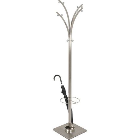 Porte-manteau design métal effet inox Pomme