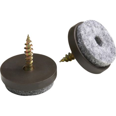 Meister, 644236, Parquet scivola con diametro vite di 25 mm, 20 pezzi, marrone