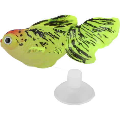 Poisson artificiel effet brillant, Simulation en Silicone doré pour bol, décoration animale GF02 (1/5)