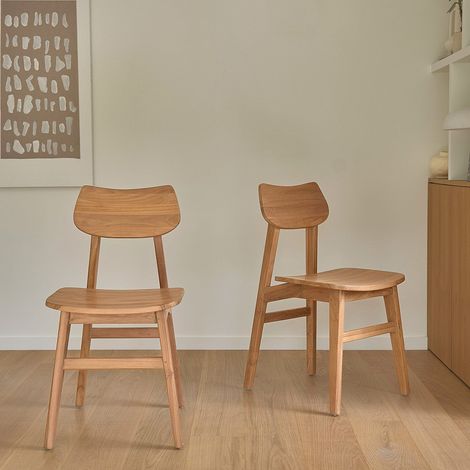 Lot de 2 chaises en teck massif (1/5)