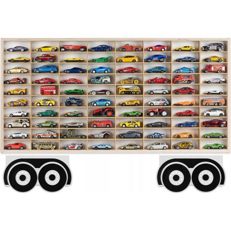 SCAFFALE PER CAMION PER MOLLE 80 SCOMPARTI RIMORCHIO HOT WHEELS IN LEGNO (1/4)
