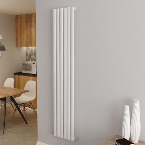 AICA Oval Column Designer Radiator Central Heating Vertical 1800x354mm Double Anthracite